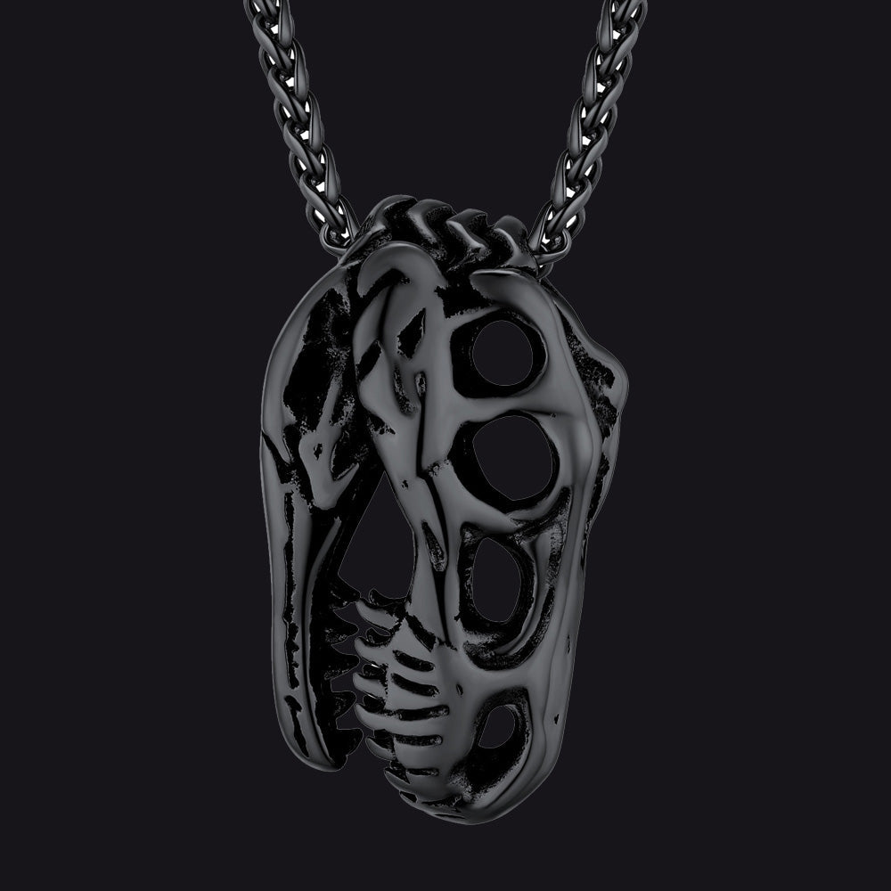 T-rex Dinosaur Skull Head Necklace Pendant for