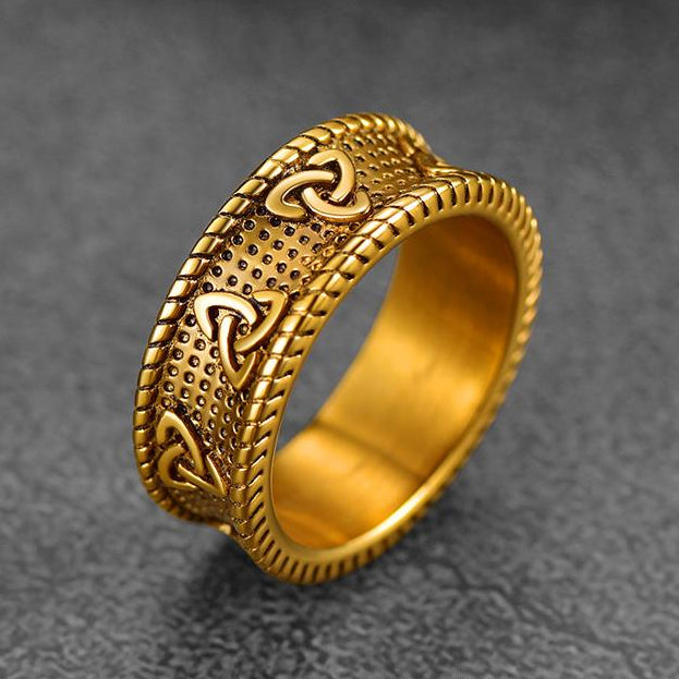 Viking Celtic Knot Stainless Steel Band Ring for