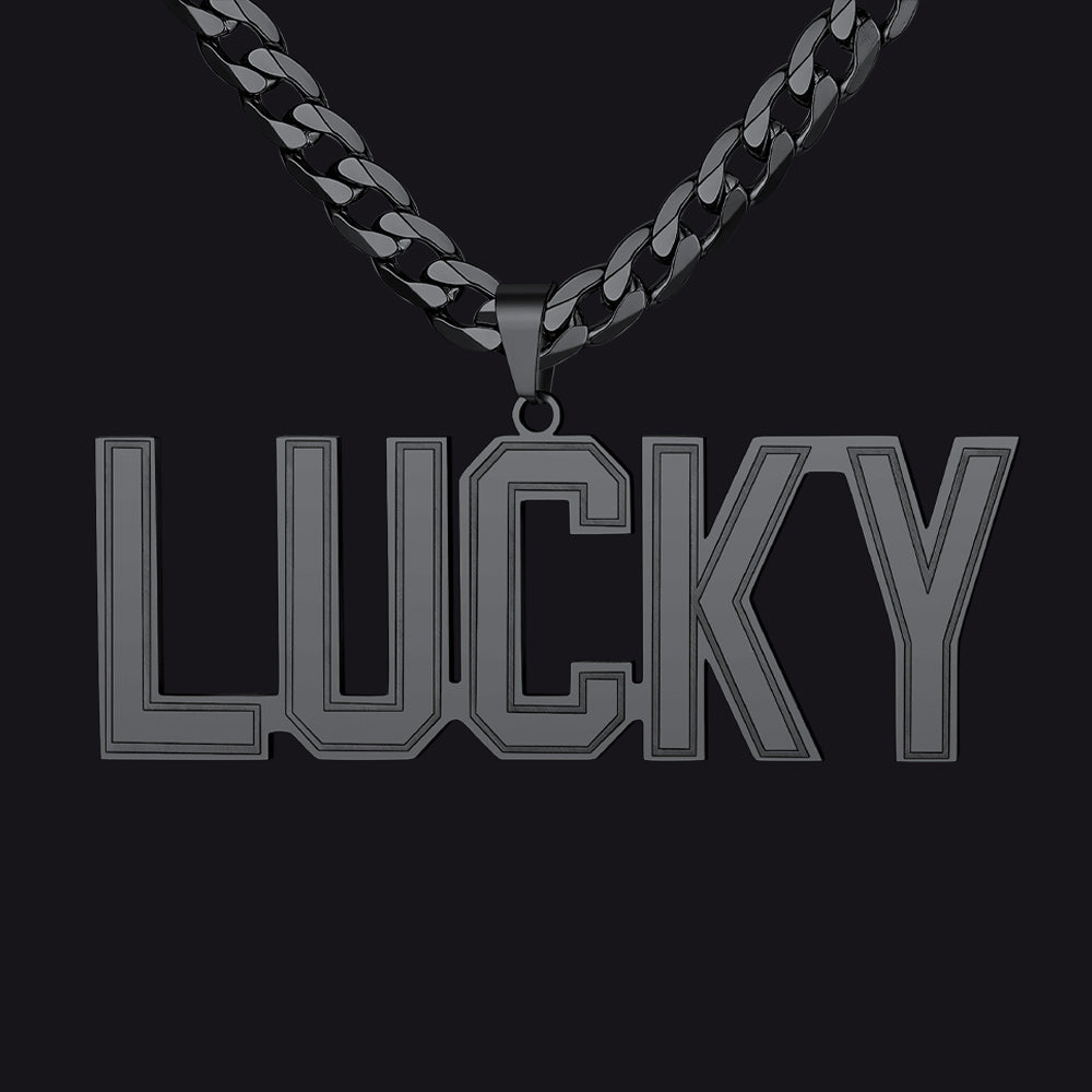 Custom Name Letter Cuban Link Chain Necklace for