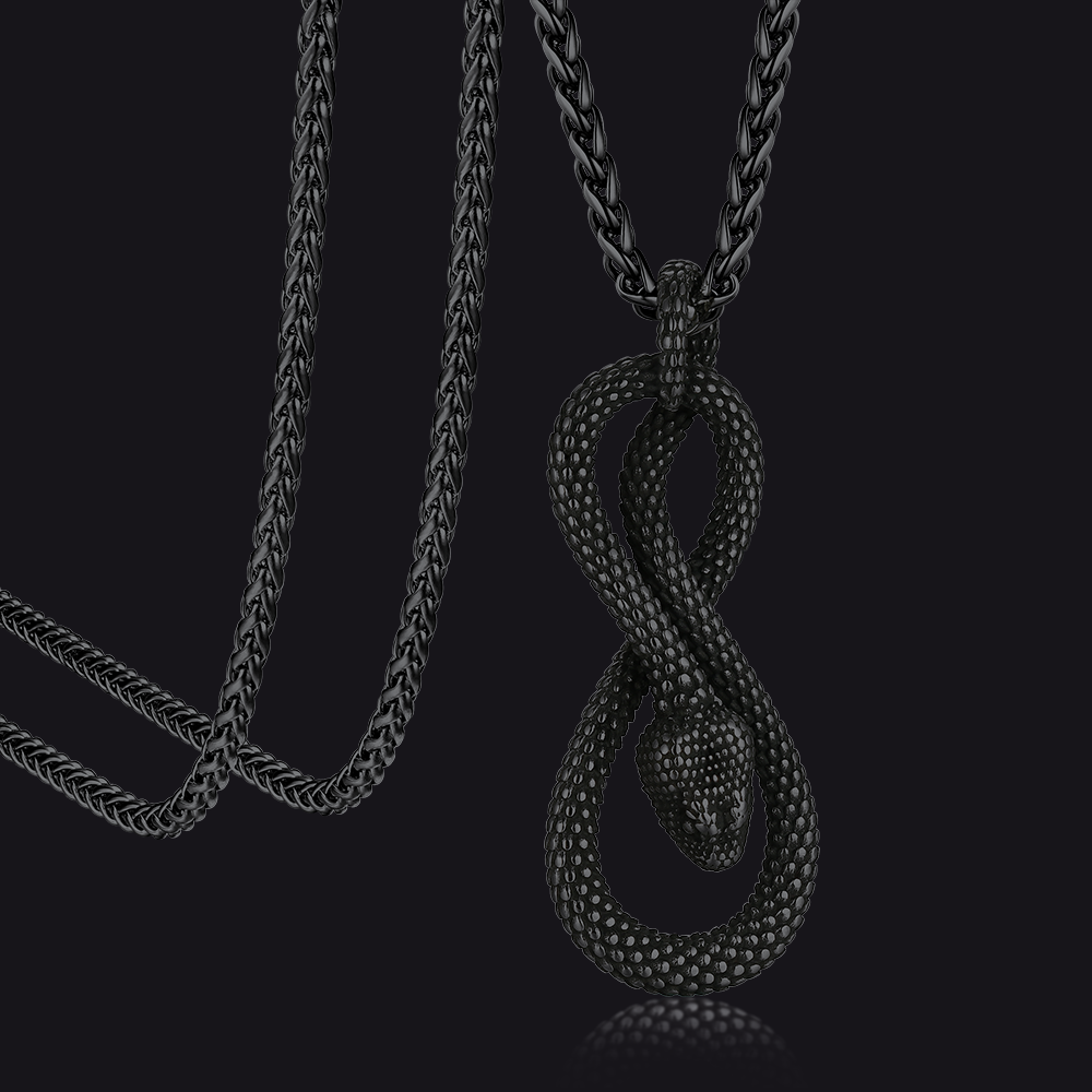Gothic Eight Pythons Chain Armor Necklace for