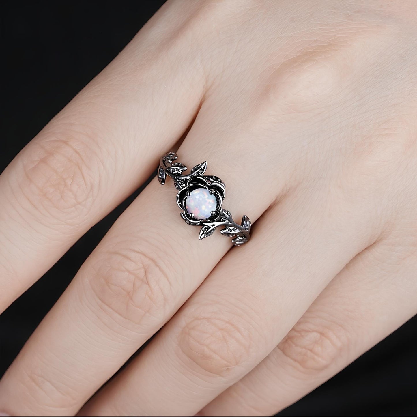 Nature’s Veil Opal Goddess Ring