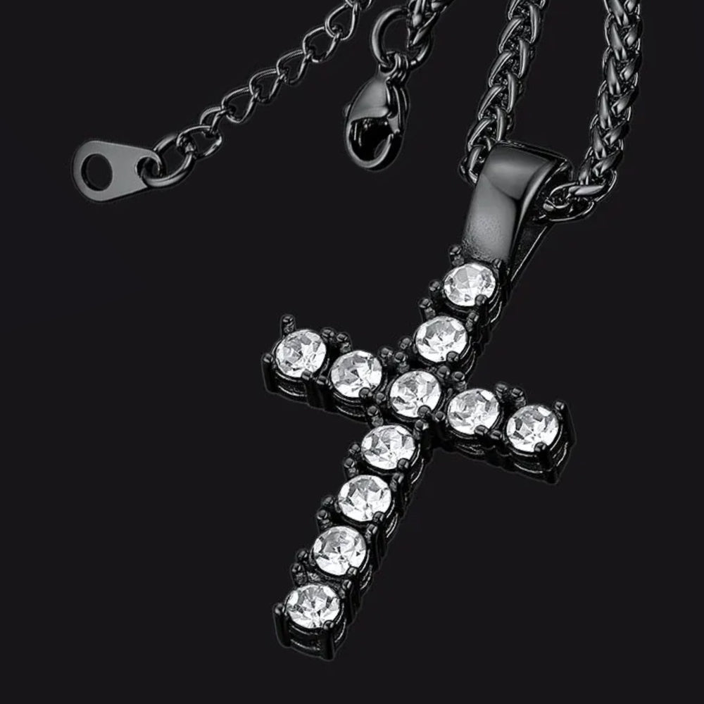 Cubic Zirconia Cross Necklace Pendant for /