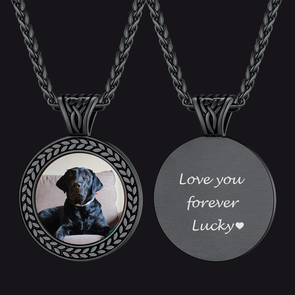 Personalized Pet Memorial Picture Necklace Pendant With Photo for