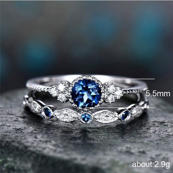 Celestial Elegance Crystal Ring Set