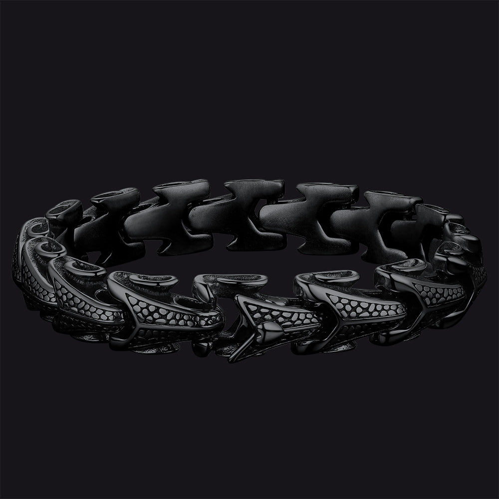 Chunky Dragon Chain Bracelet for in Stainless Steel