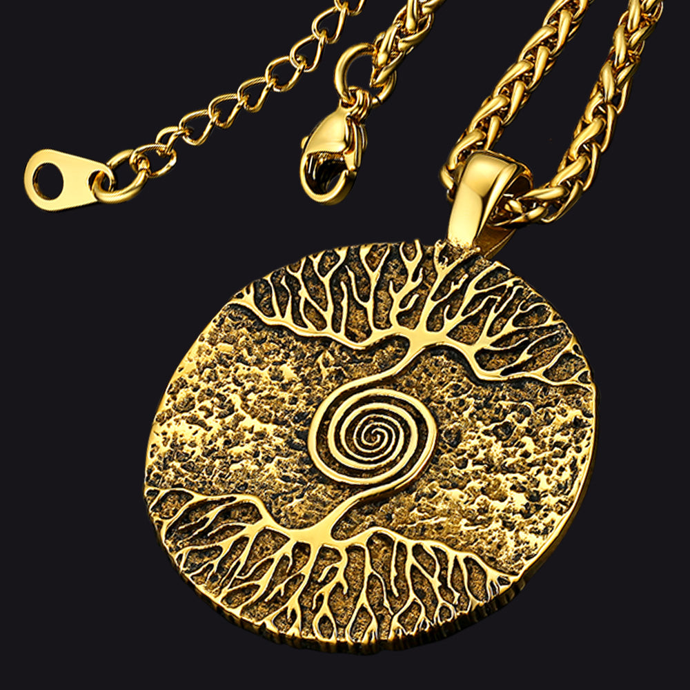 Viking Tree of Life Pendant Necklace for