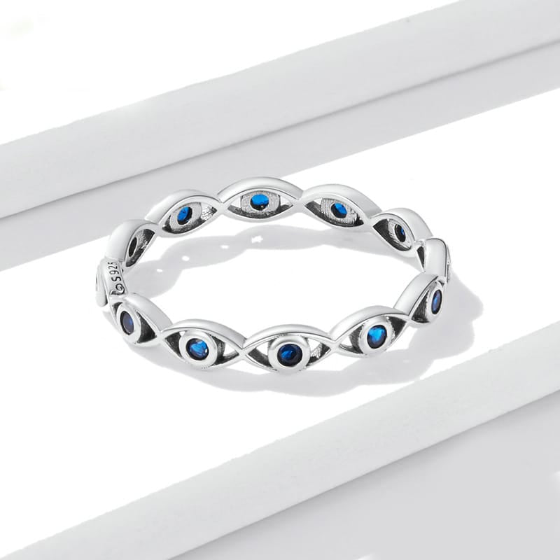 Spade & Heart Crystal Silver Ring