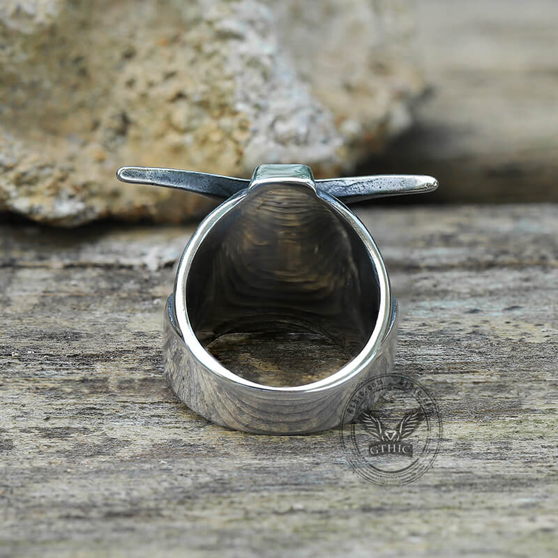 Armor Helmet Sterling Silver Ring
