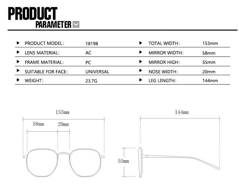 Classic T-shaped Retro Large Frame Ac Sunglasses