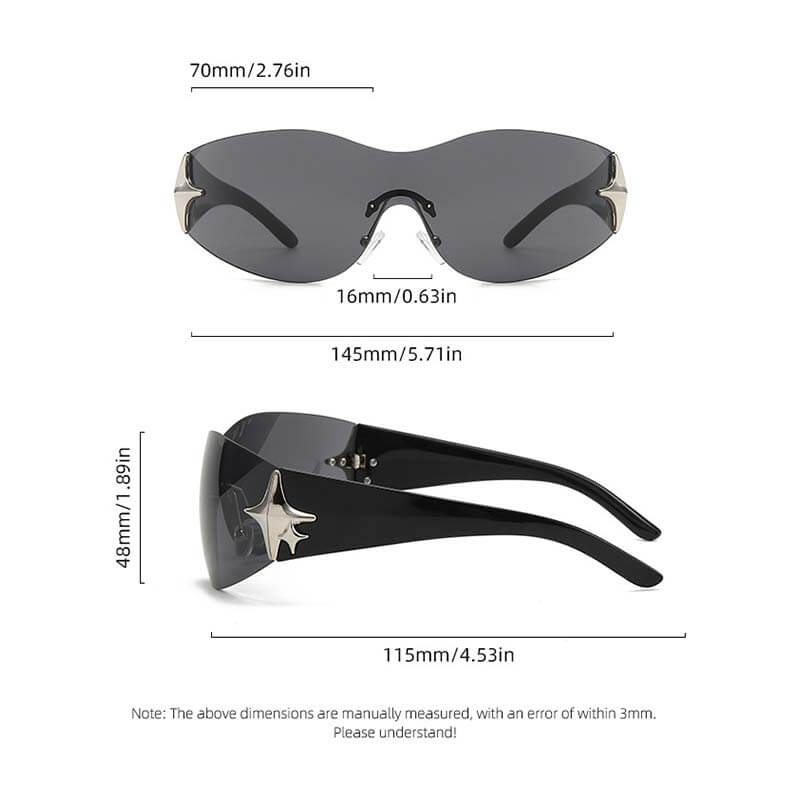 Fashionable Star Design Frameless Pc Sunglasses
