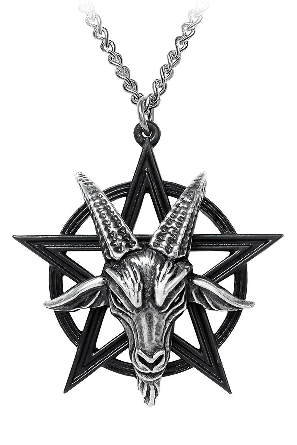 Goat Head Pentagram Pendant With Occult Symbolism