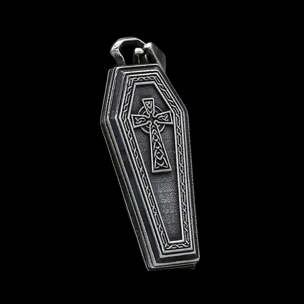 Gothic Coffin Cross Pendant