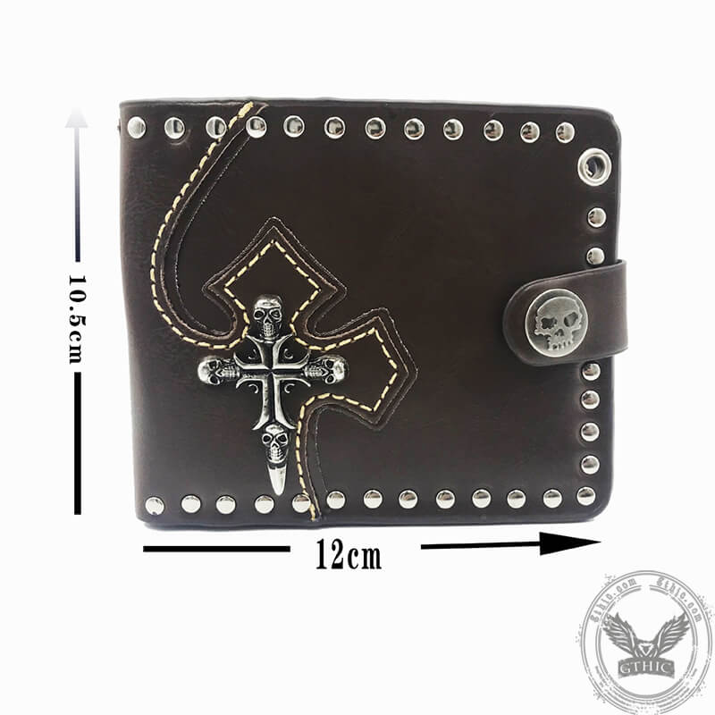 Gothic Skull Sword Pu Leather Wallet