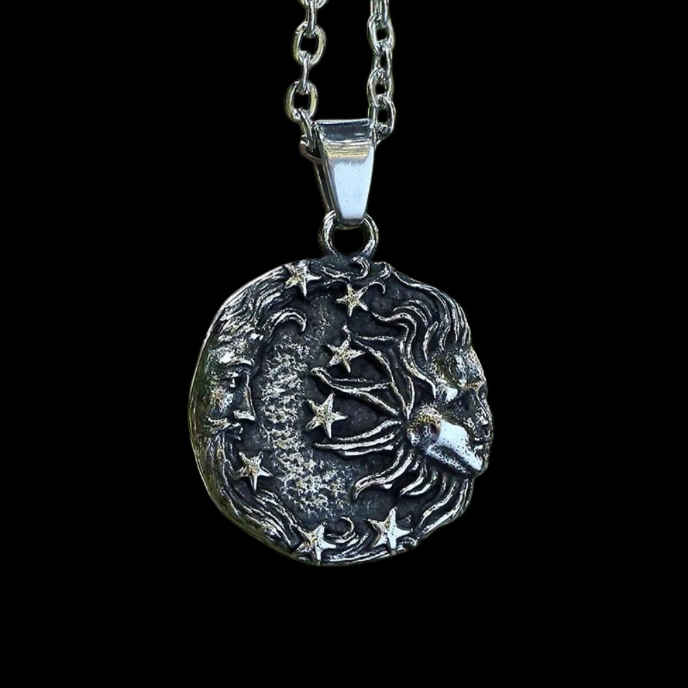 Helios and Selene Sun and Moon Pendant