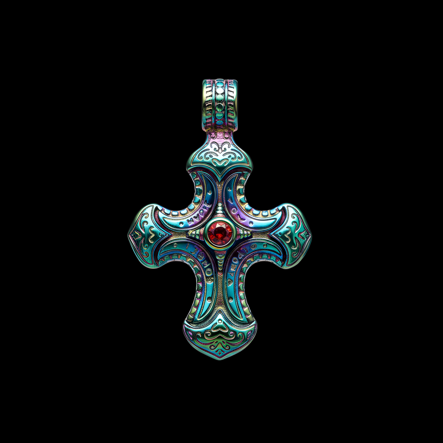 Prism Reliquary Cross Pendant