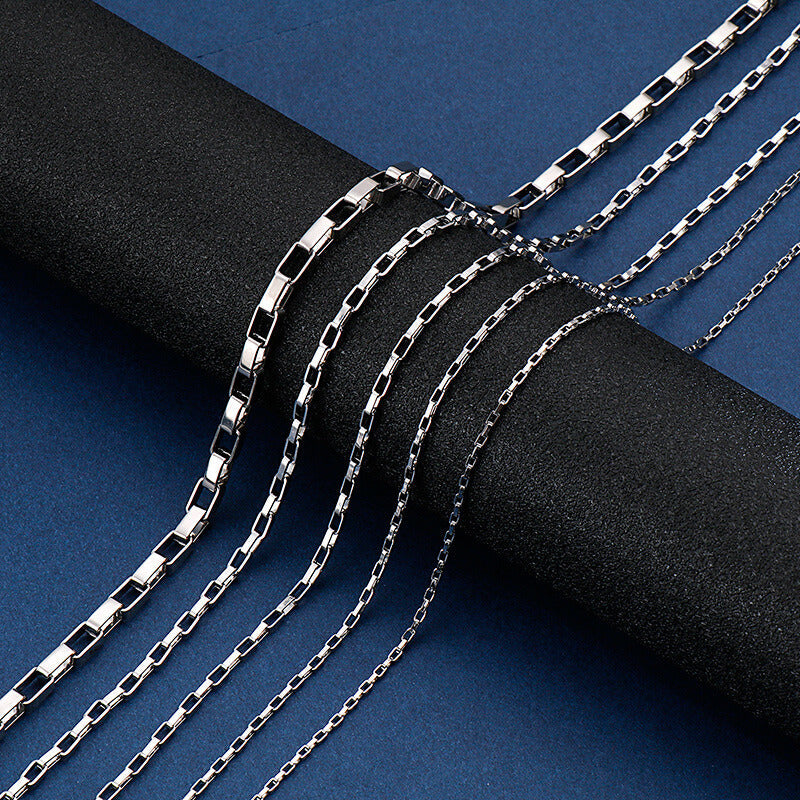 Simple Stainless Steel Box Chain