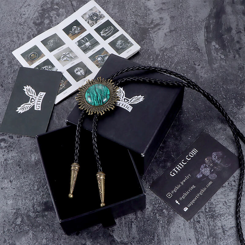 Sun Design Gem-set Alloy Bolo Tie