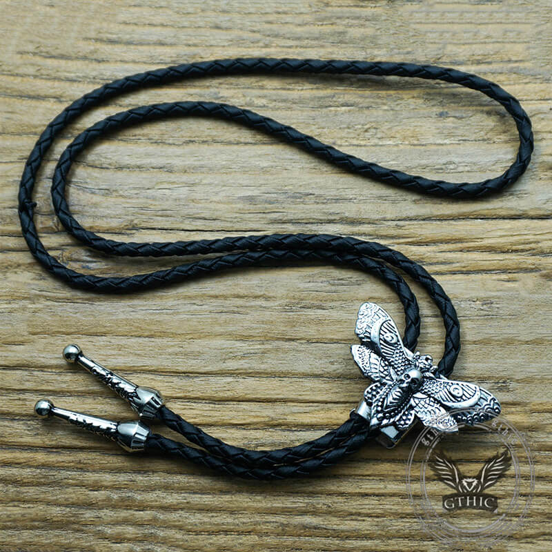 Moth Gothic Zinc Alloy Bolo Tie
