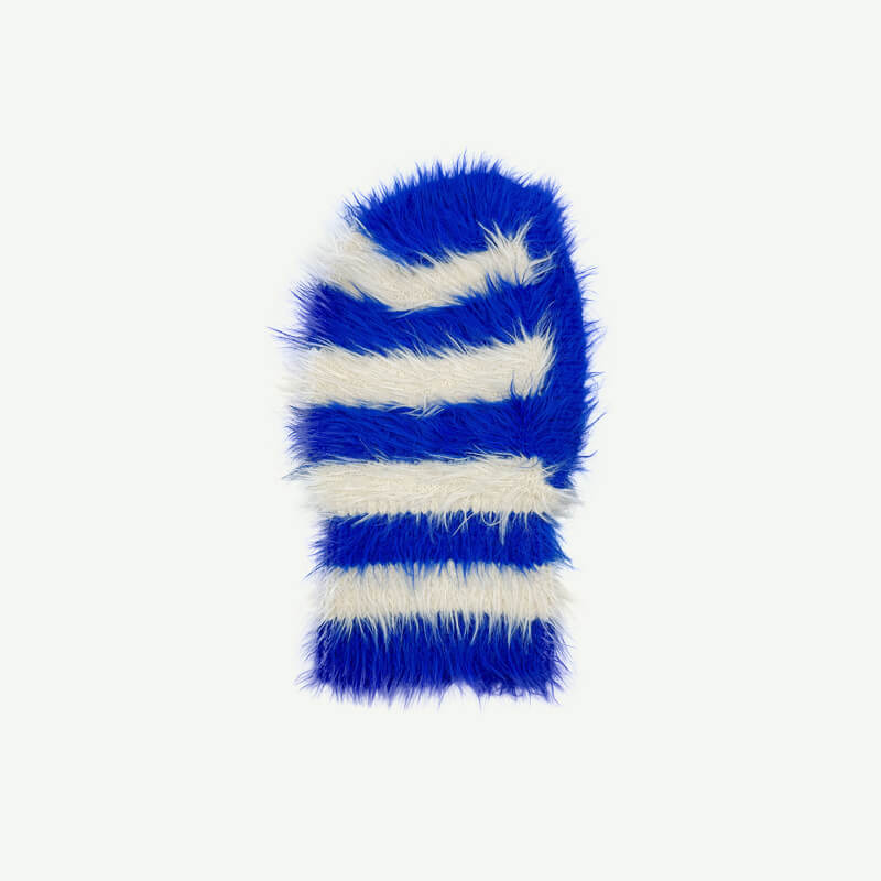 Two-tone Striped Knitted Balaclava Hat