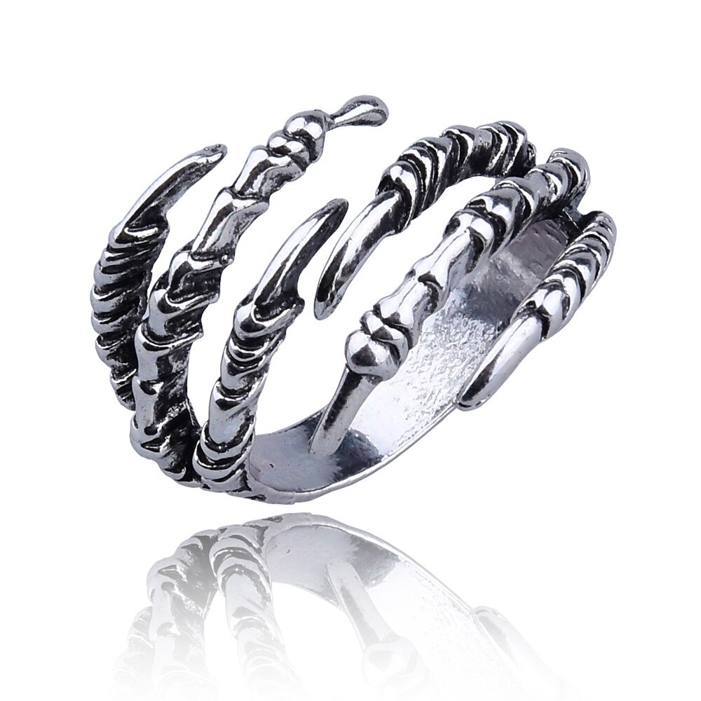 Ring in Alternative Style / Retro Punk Open Ring With Dragon Claw