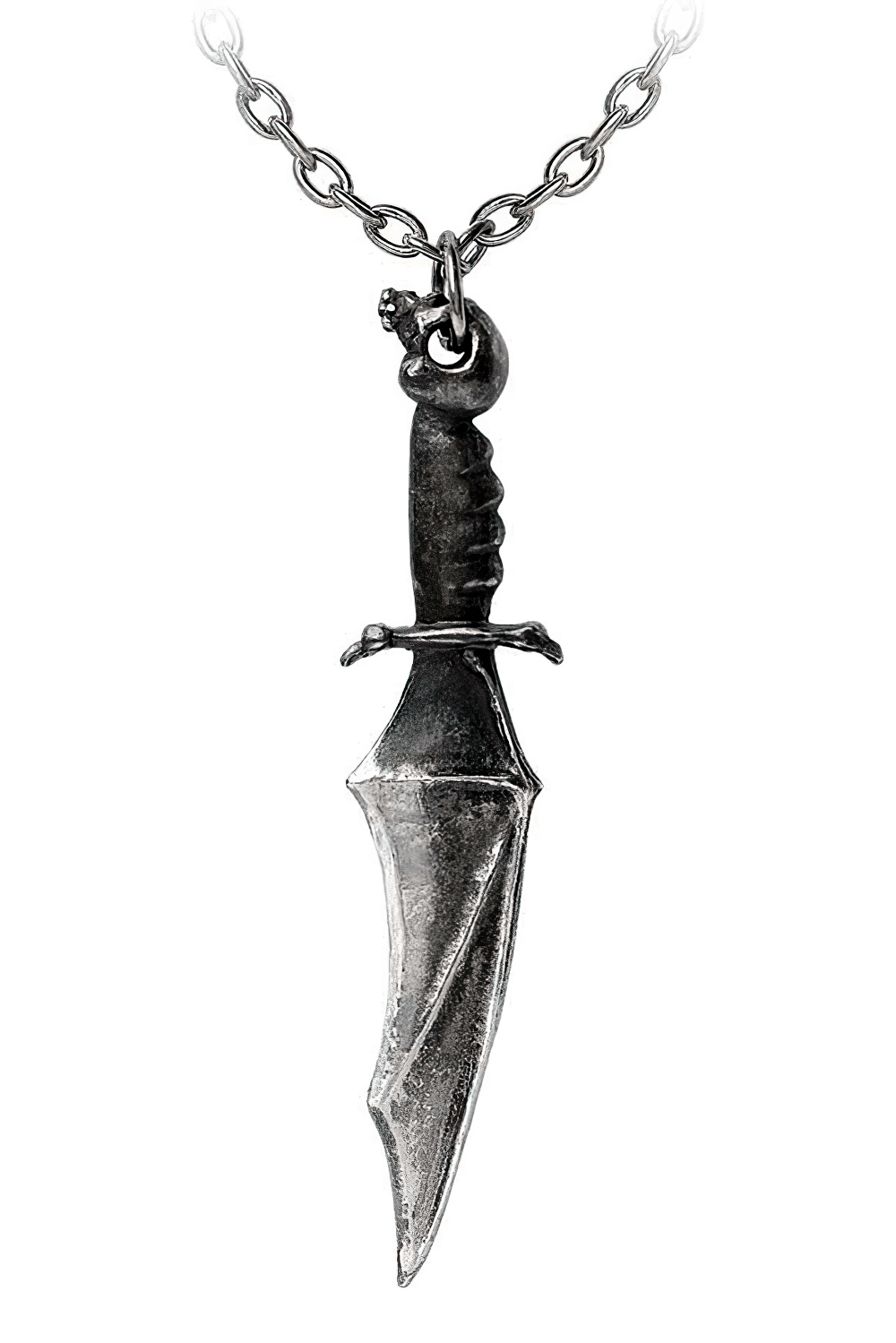 Vampyre Knife Pendant With Skull and Bat Wing Blade