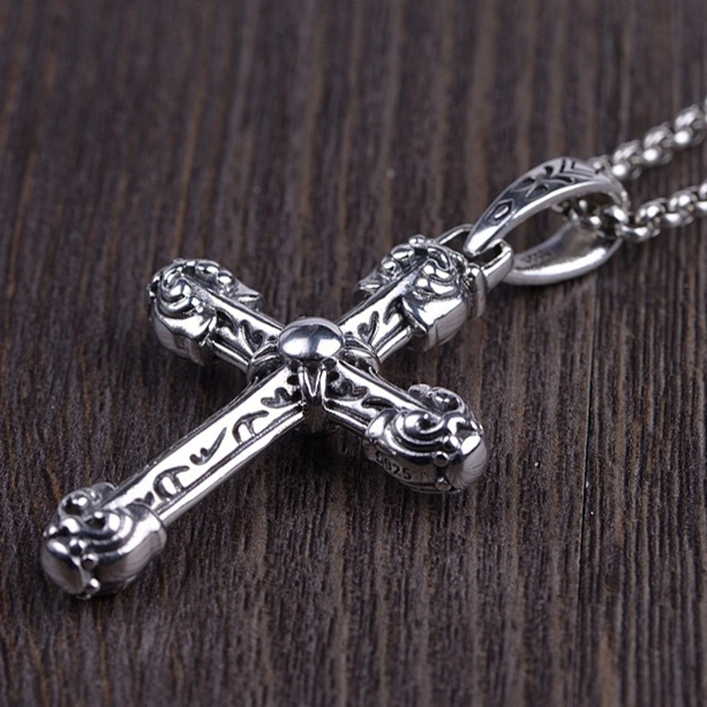 Pendant Cross With 925 Sterling Silver / Gothic Jewelry for and
