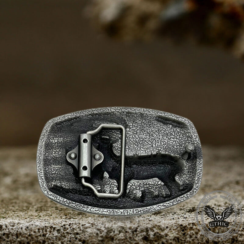 American Flag Elk Zinc Alloy Belt Buckle