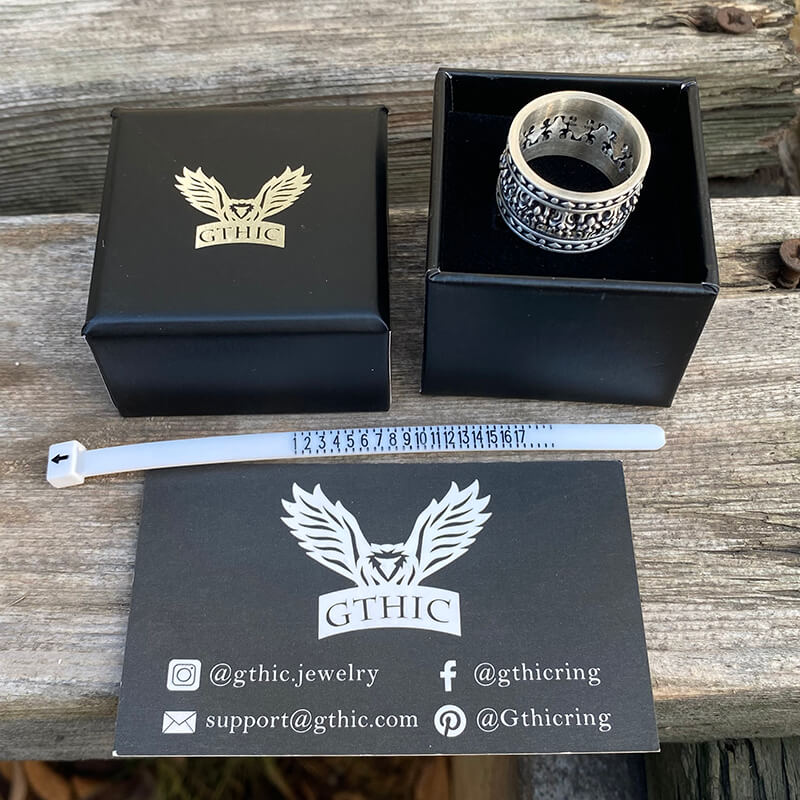 Crown Design Sterling Silver Ring
