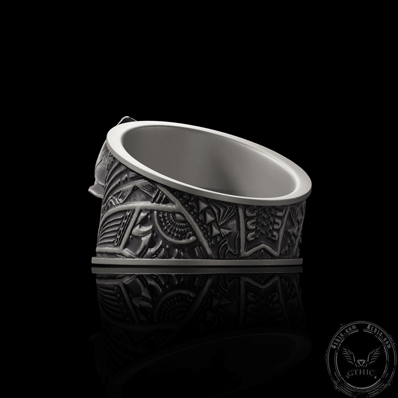 Hat Skull Sterling Silver Ring