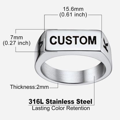 Customizable 7mm Minimalist Simple Band Ring for