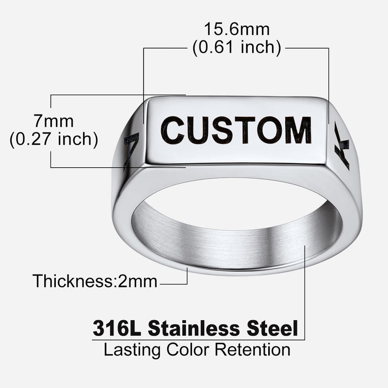 Customizable 7mm Minimalist Simple Band Ring for