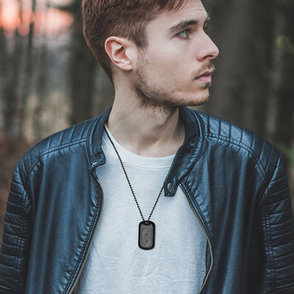 Engraved Baseball Jersey Number Dog Tag Necklace for Athletes, Stainless Steel Sports Jewelry