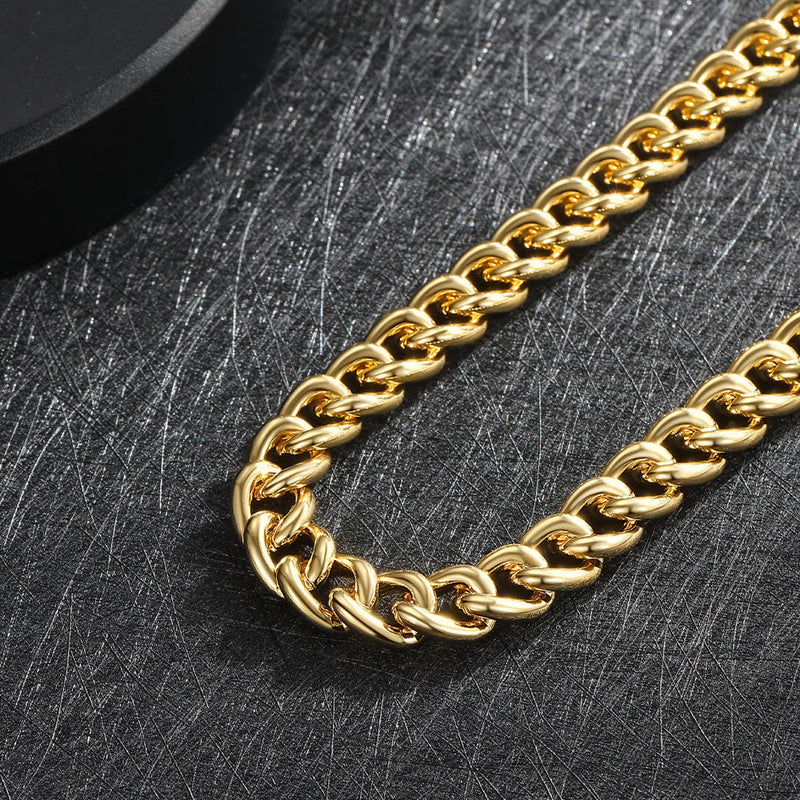 Gold Chunky Cuban Link Chain Choker for