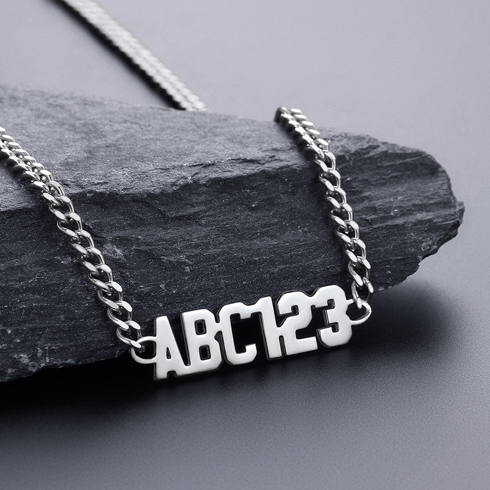 Customized Nameplate Cuban Chain Link Necklace Gift for