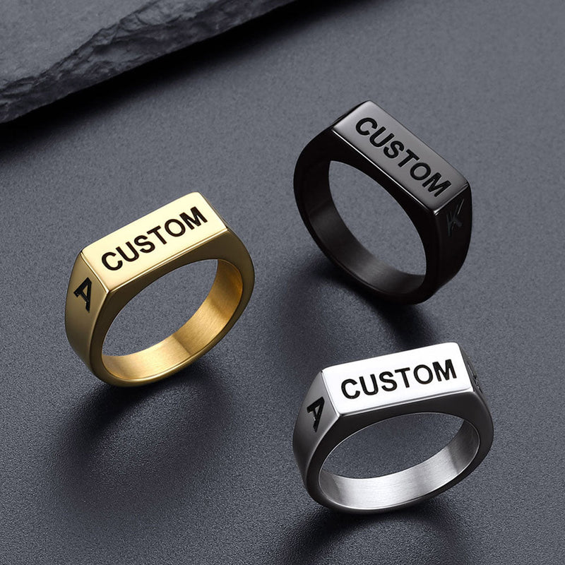 Customizable 7mm Minimalist Simple Band Ring for