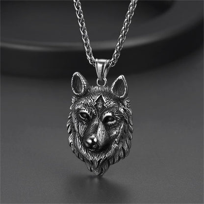 Viking Wild Wolf Pendant Necklace Norse Jewelry for