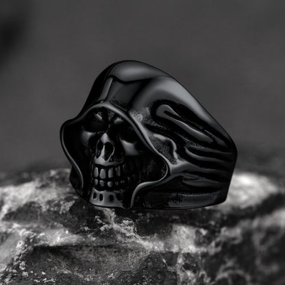 Gothic Grim Reaper Skull Ring for in Stainless Steel