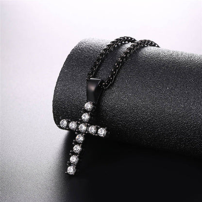 Cubic Zirconia Cross Necklace Pendant for /