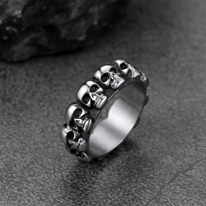 Gothic Punk Skull Ring for Stainless Steel