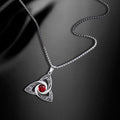 Enchanted Ruby Trinity Knot Amulet Necklace