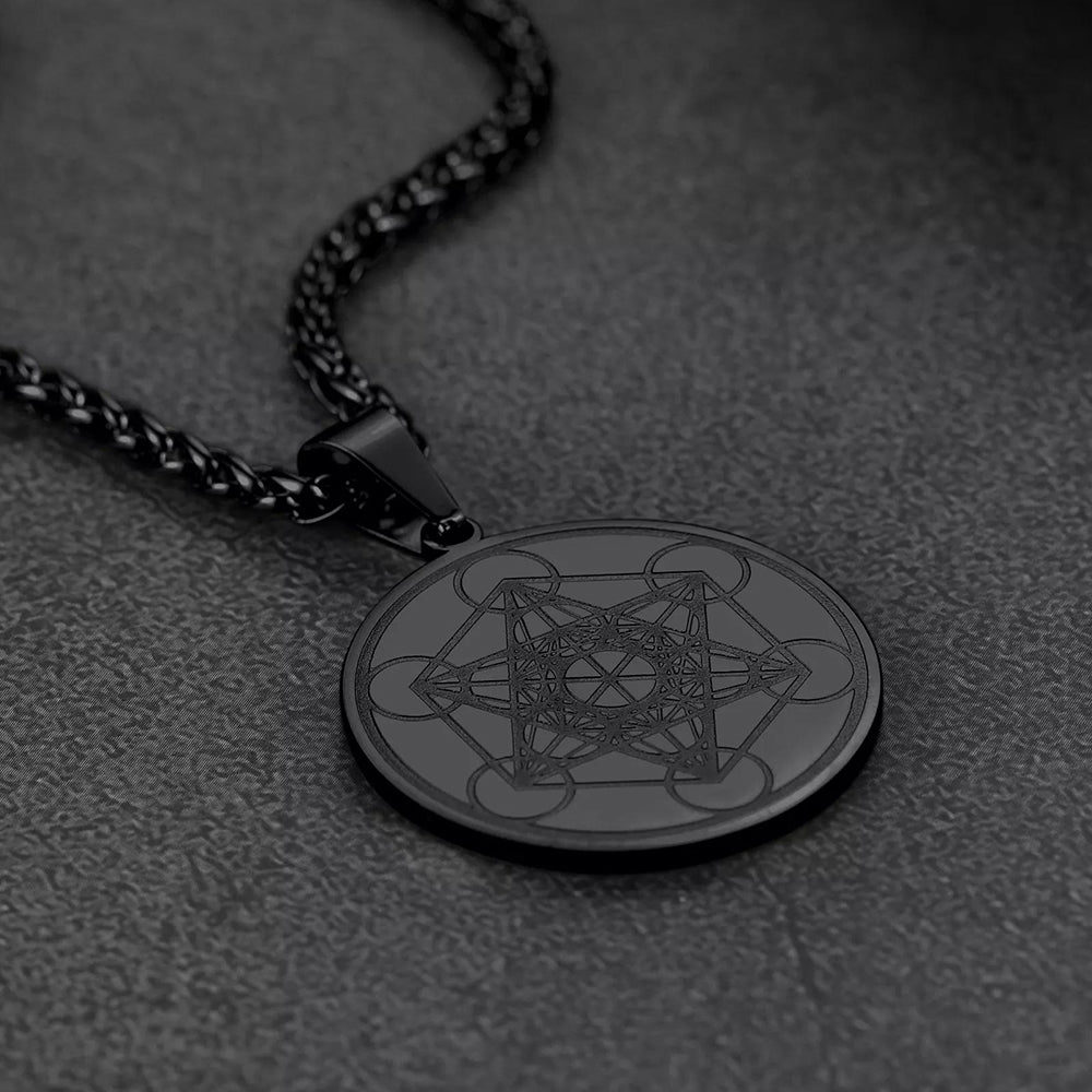 Metatron's Cube Pendant Necklace Spirtual Necklace for