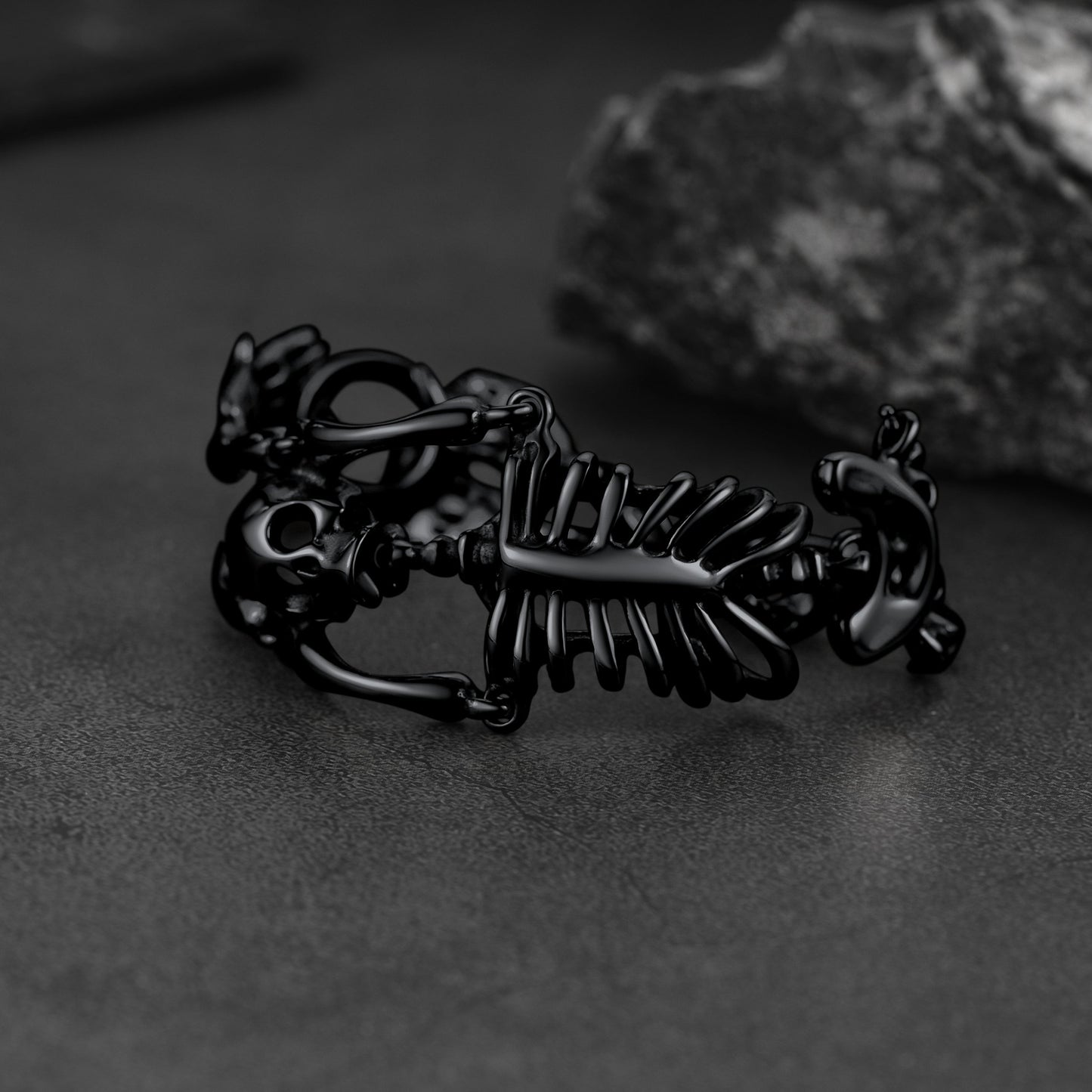 Faithheart Stainless Steel Body Skull Skeleton Bracelet for