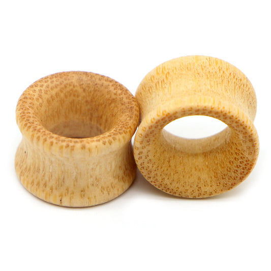 1 Pc Bamboo Wood Ear Plugs Jewelry Gauges / Flesh Tunnel Expander With Hollow Bamboo