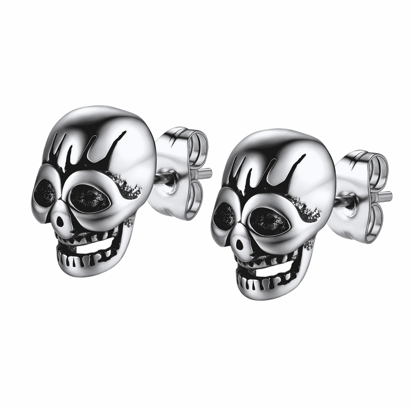 Gothic Skull Stud Earrings for Halloween Gift