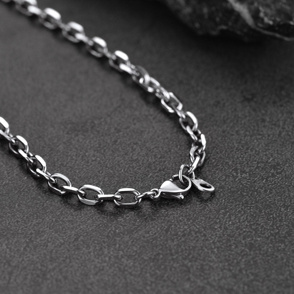 Engraved Jewish Star of David Dog Tag Necklace for