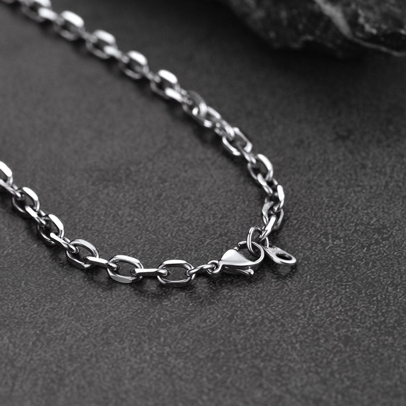 Engraved Jewish Star of David Dog Tag Necklace for