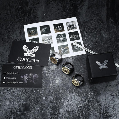 12 Constellation Zodiac Signs Stainless Steel Ring