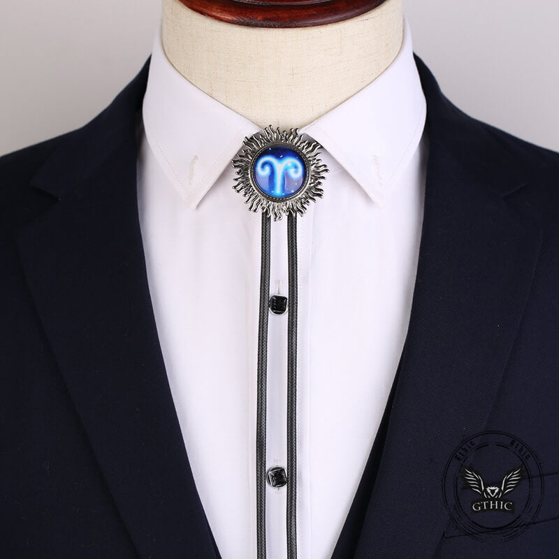 12 Constellations Sun Alloy Bolo Tie