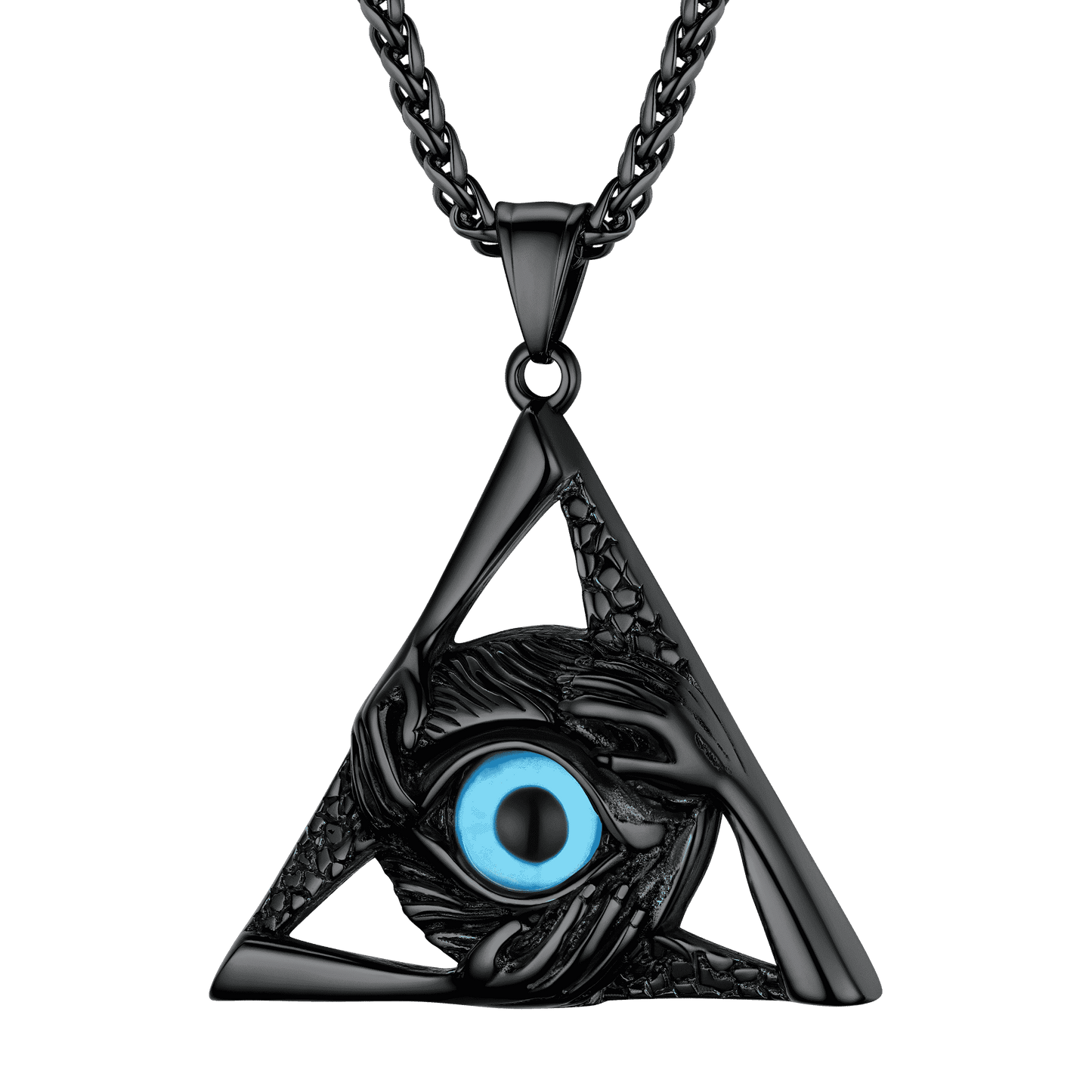 Triangle Third Evil Eye Necklace All-seeing Pendant