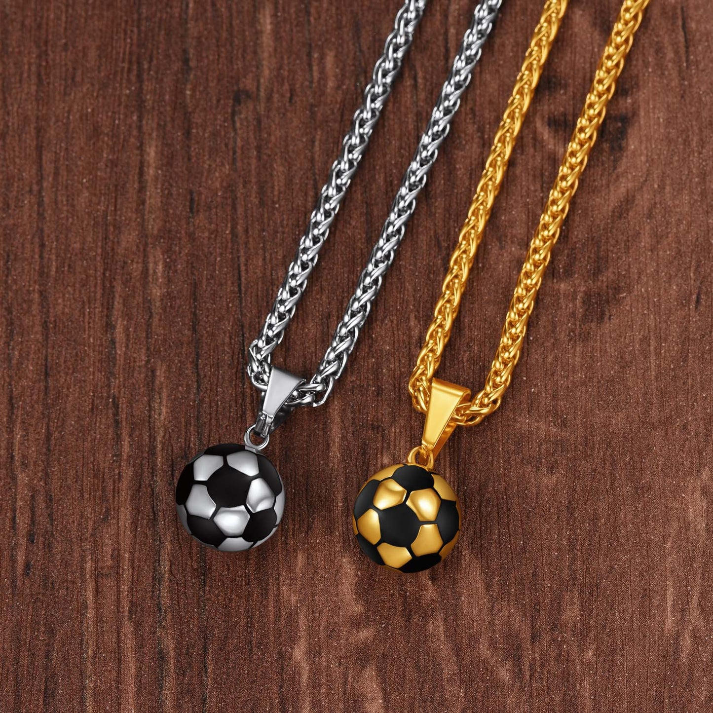 Soccer Football Necklace Sports Pendants for Ball Fans
